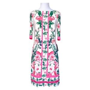 Eliza J Pink and White Floral Stretch Tunic Dress Size 4 Small‎ NWT Retails $128